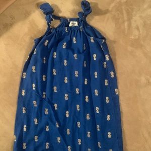 Kids navy blue pineapple dress